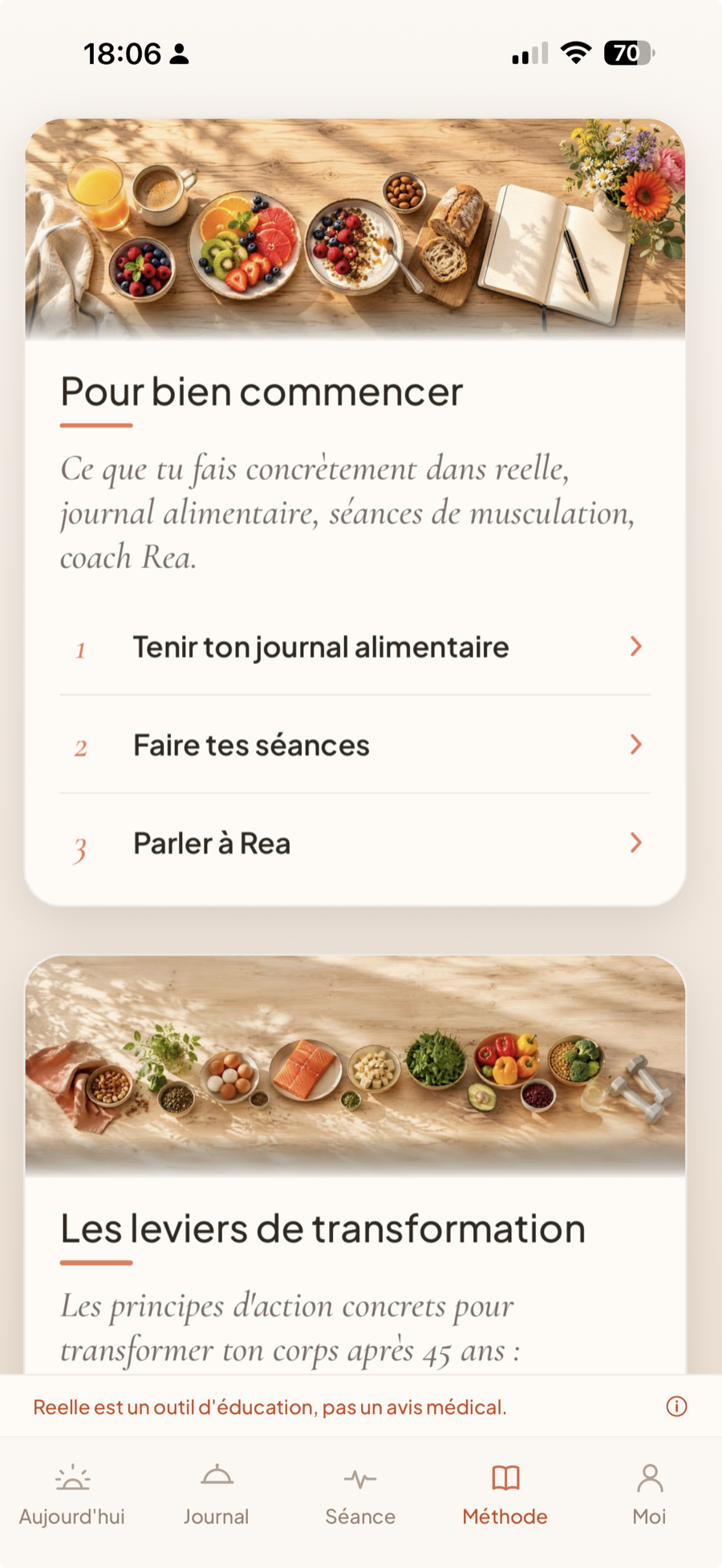 Écran La Méthode de Reelle