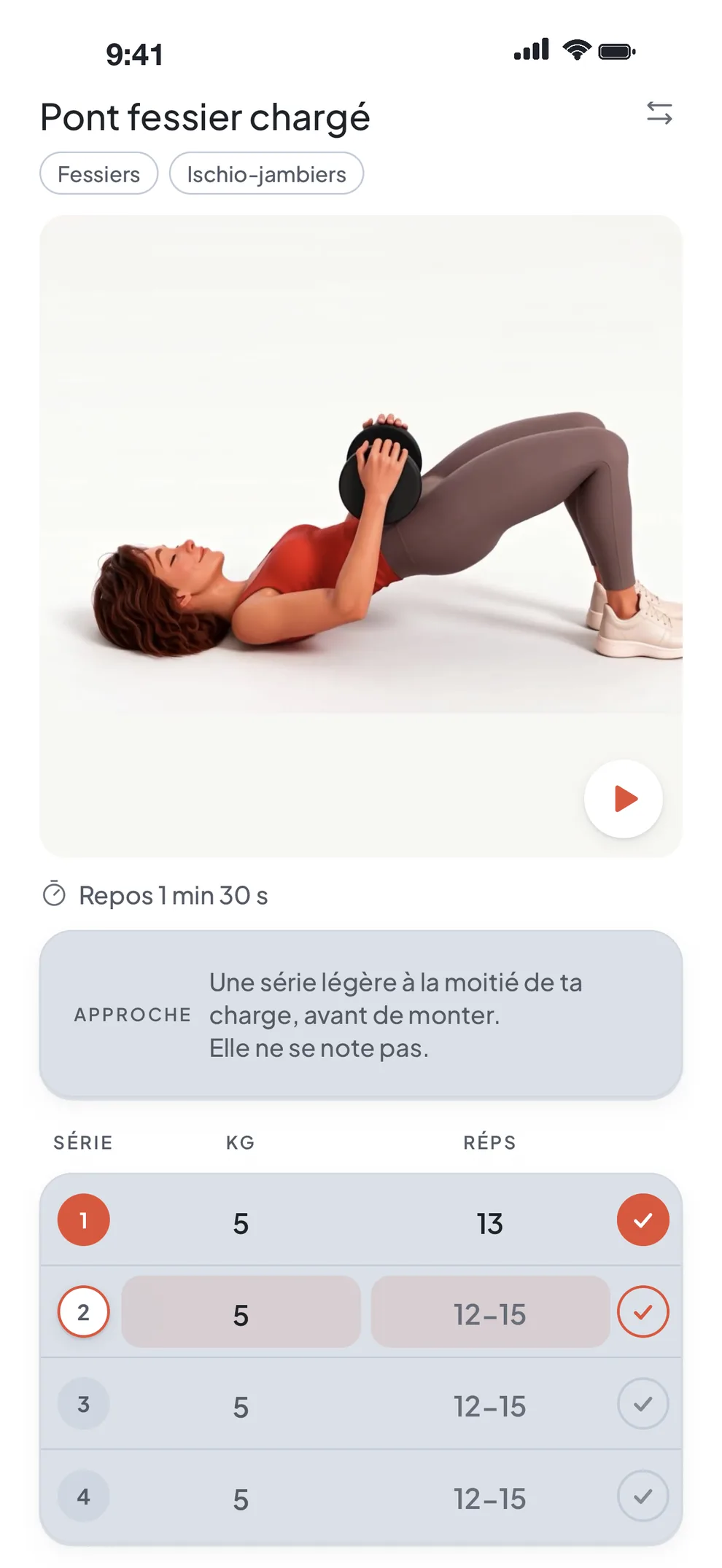 Une séance de musculation en vidéo dans Bluun